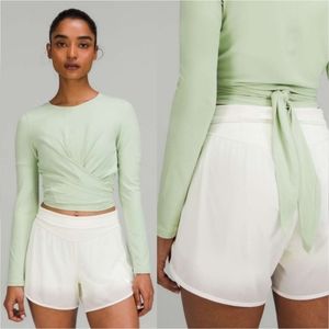 Lululemon Time to Restore Nulu Long Sleeve Shirt in Creamy Mint